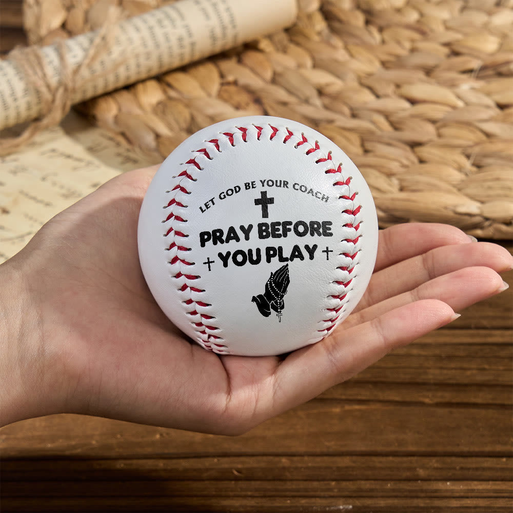 Christianartworkshop Believer’s Sport Baseball: Pray Before You Play & God as Coach Symbolism