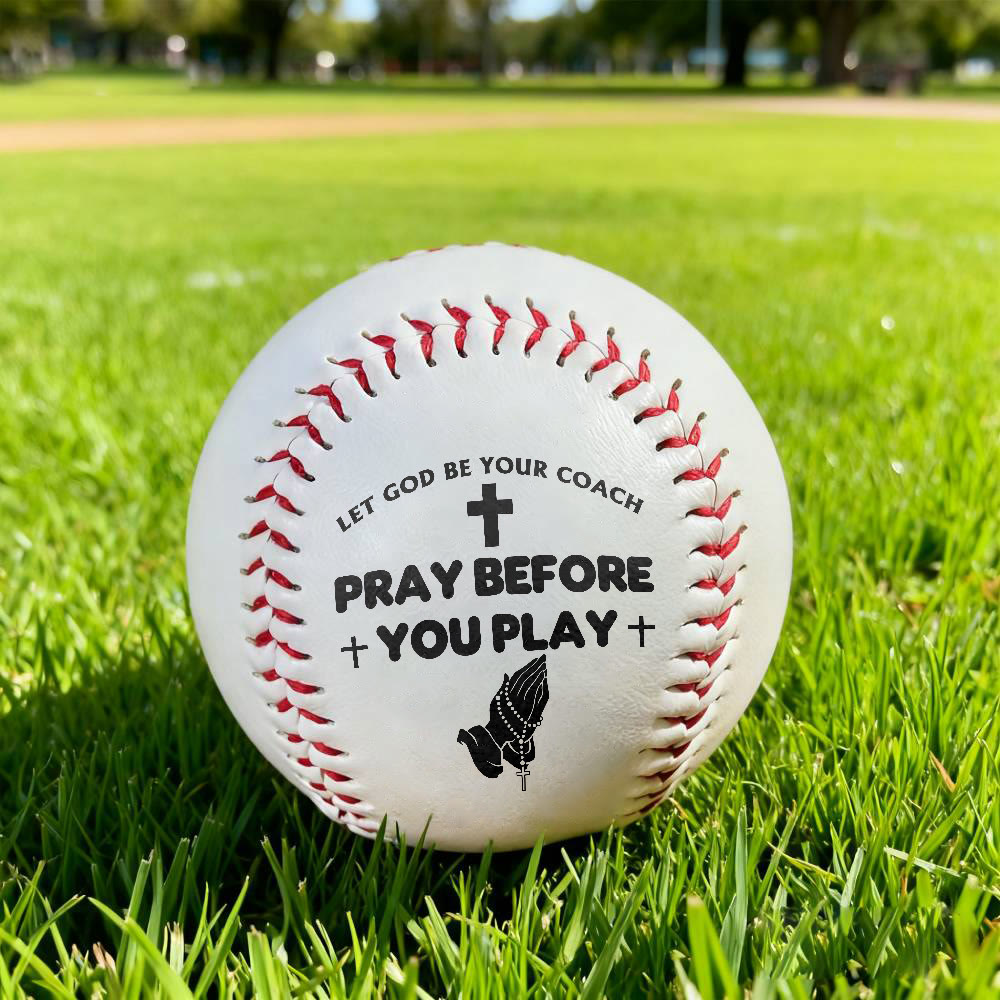 Christianartworkshop Believer’s Sport Baseball: Pray Before You Play & God as Coach Symbolism