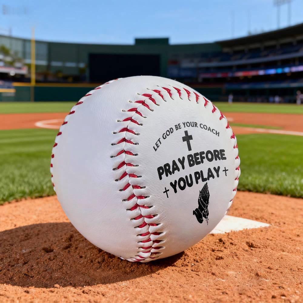 Christianartworkshop Believer’s Sport Baseball: Pray Before You Play & God as Coach Symbolism