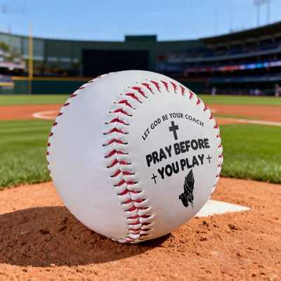 Christianartworkshop Believer’s Sport Baseball: Pray Before You Play & God as Coach Symbolism