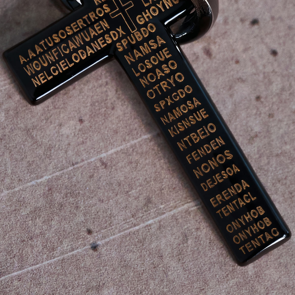 Christianartworkshop Lord's Prayer with Interlocking Ring Cross Pendant Necklace: Bold Style Sacred Meaning