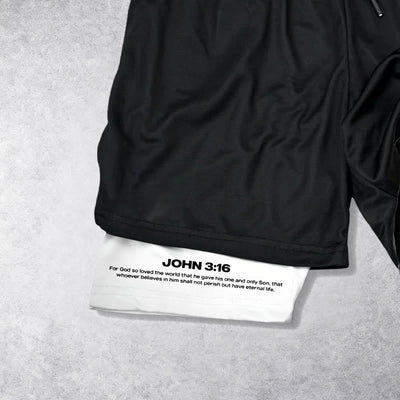 Christianartworkshop John 3:16 The Cross Performance Shorts