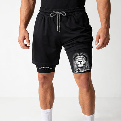 Christianartworkshop Joshua 1:9 Lion Performance Shorts
