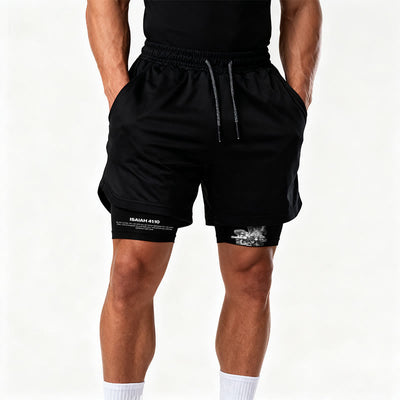 Christianartworkshop Isaiah 41:10 Angel & Devil Performance Shorts