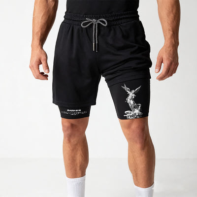 Christianartworkshop Isaiah 41:10 Angel & Devil Performance Shorts