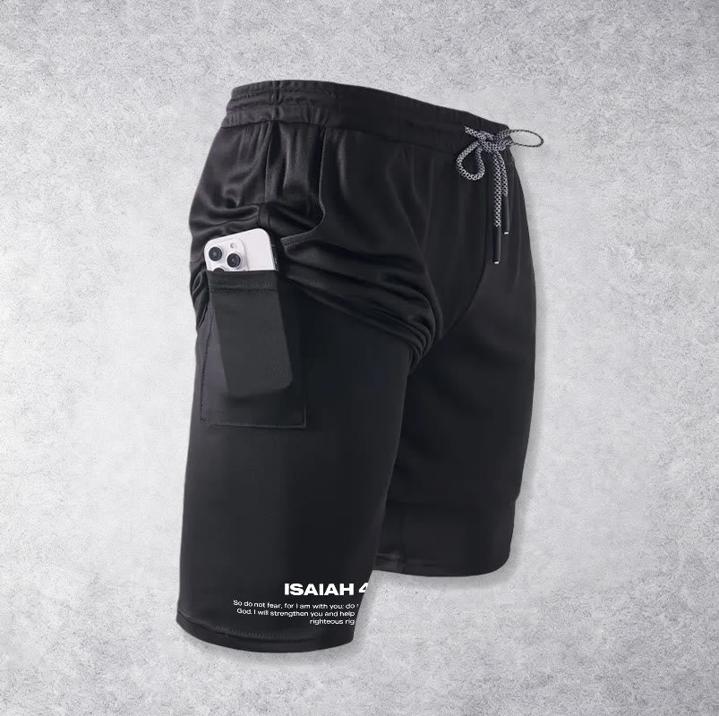 Christianartworkshop Isaiah 41:10 Angel & Devil Performance Shorts