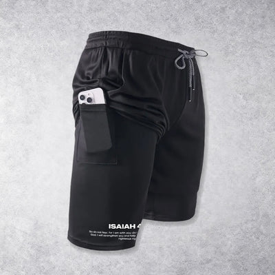 Christianartworkshop Isaiah 41:10 Angel & Devil Performance Shorts