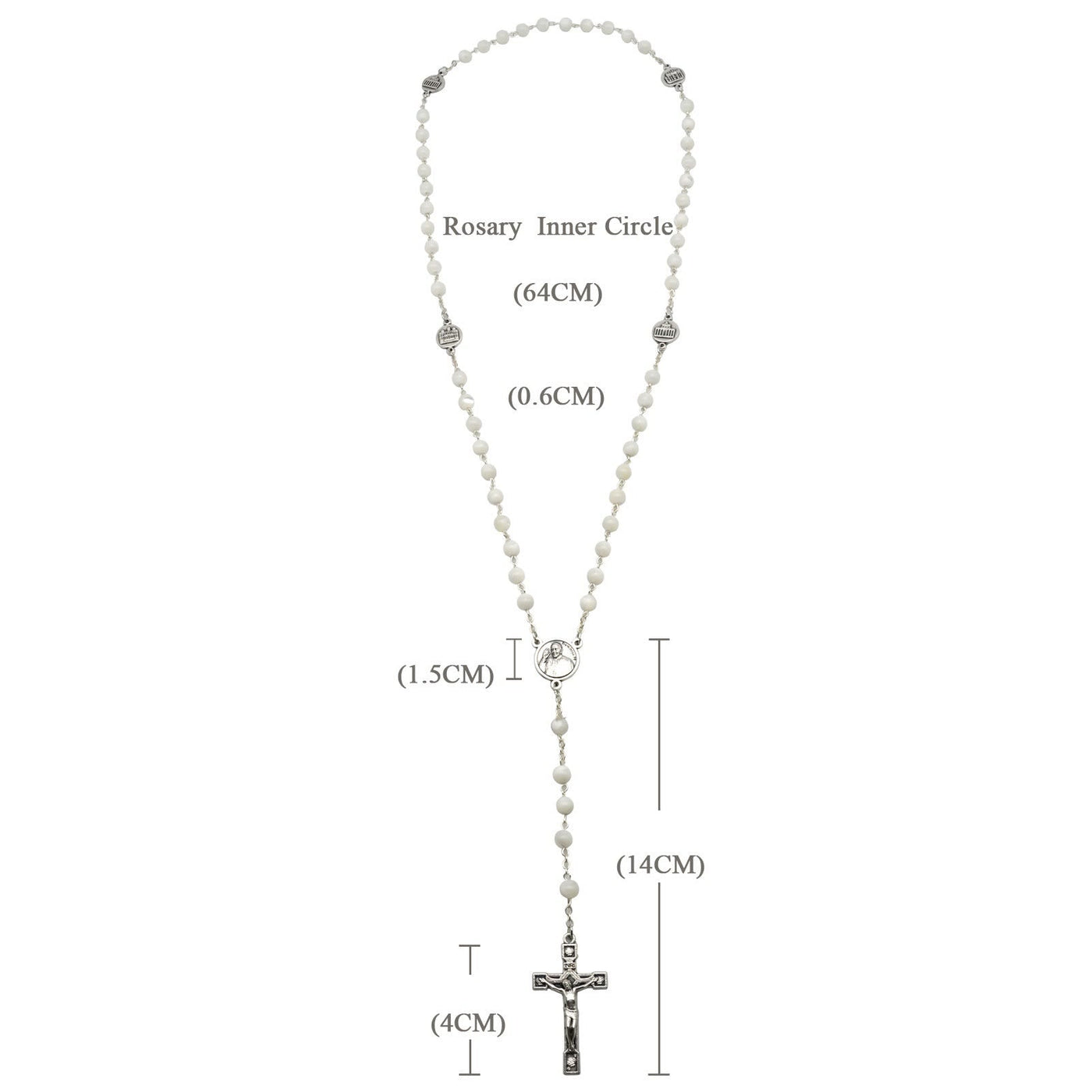 Christianartworkshop The Four Temples Of Christ Mother-of-Pearl Rosary