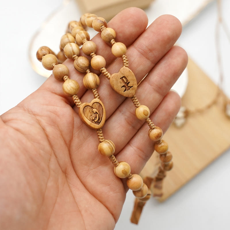 Christianartworkshop Handmade Olive Wood Quality Praying Rosary