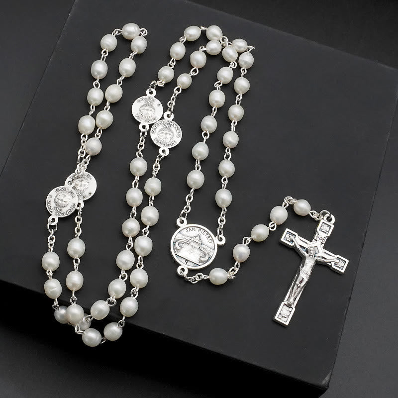 Christianartworkshop The Four Temples Of Christ Mother-of-Pearl Rosary