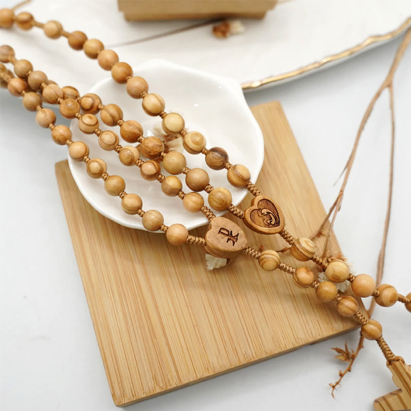 Christianartworkshop Handmade Olive Wood Quality Praying Rosary