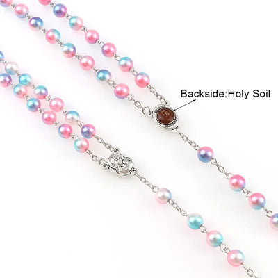 Two-color Pearl Crucifix Rosary