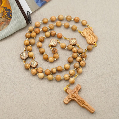 Christianartworkshop Quality Handmade Olive/Rosewood/Ebony Beads Prayer Rosary