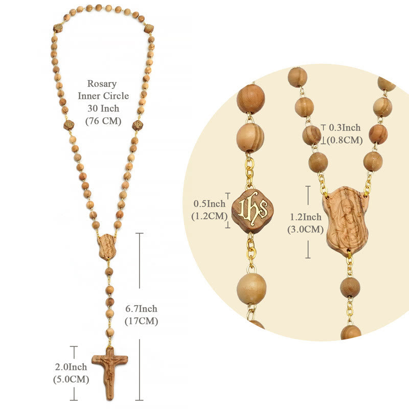 Christianartworkshop Quality Handmade Olive/Rosewood/Ebony Beads Prayer Rosary