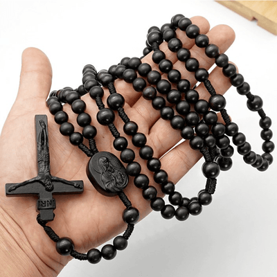 Christianartworkshop Olive Wood Beads Fifteen Decade Praying Rosary of the Blessed