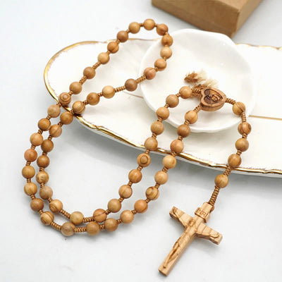 Christianartworkshop Handmade Olive Wood Quality Praying Rosary